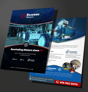 Flyer Design by angelcolmenares3 for W. Rosenau Motor Rewinding INC | Design: #22740809