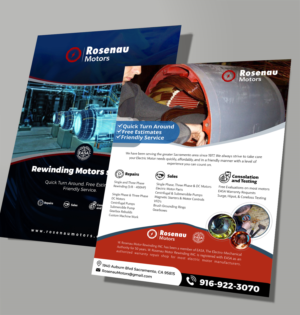 Flyer Design by angelcolmenares3 for W. Rosenau Motor Rewinding INC | Design: #22742362