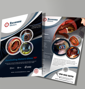 Flyer Design by angelcolmenares3 for W. Rosenau Motor Rewinding INC | Design #22744115