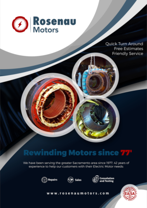 Flyer Design by angelcolmenares3 for W. Rosenau Motor Rewinding INC | Design: #22744116