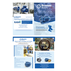 Flyer Design by Ismael chery for W. Rosenau Motor Rewinding INC | Design #22736987