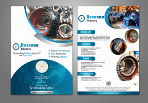 Flyer Design by Adnan.design for W. Rosenau Motor Rewinding INC | Design: #22756121