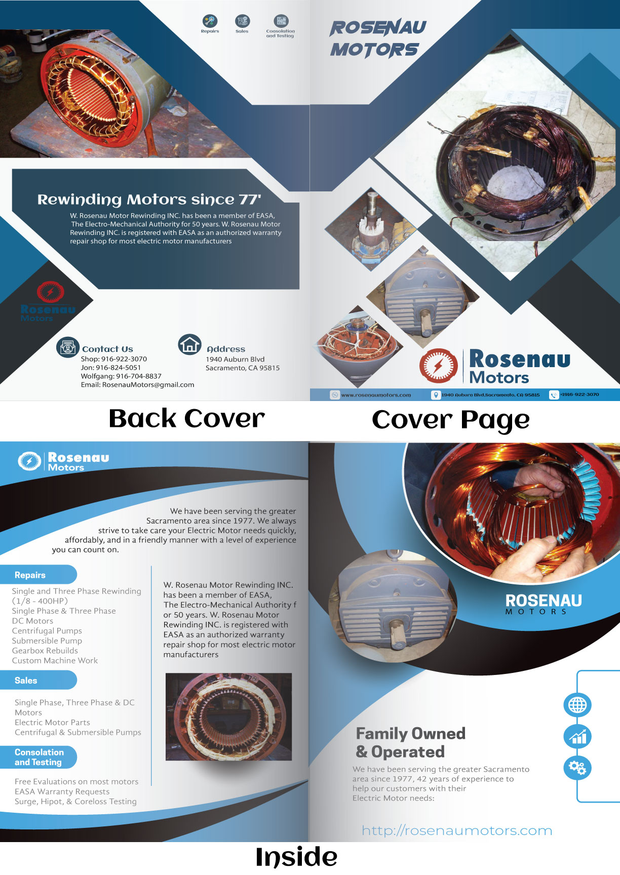 Flyer Design by perfectartist for W. Rosenau Motor Rewinding INC | Design #22739315