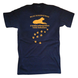 Wallace the Golden Retriever t-shirts for @wallacethegolden  | T-shirt Design by 75-R-P-Z
