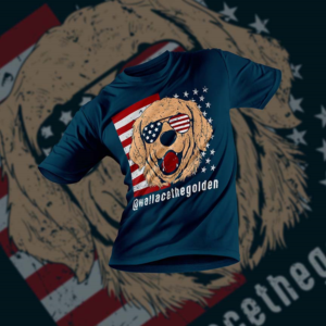 Wallace the Golden Retriever t-shirts for @wallacethegolden  | T-shirt Design by Yafi Mridha