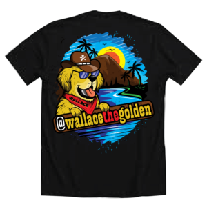 Wallace the Golden Retriever t-shirts for @wallacethegolden  | T-shirt Design by geni