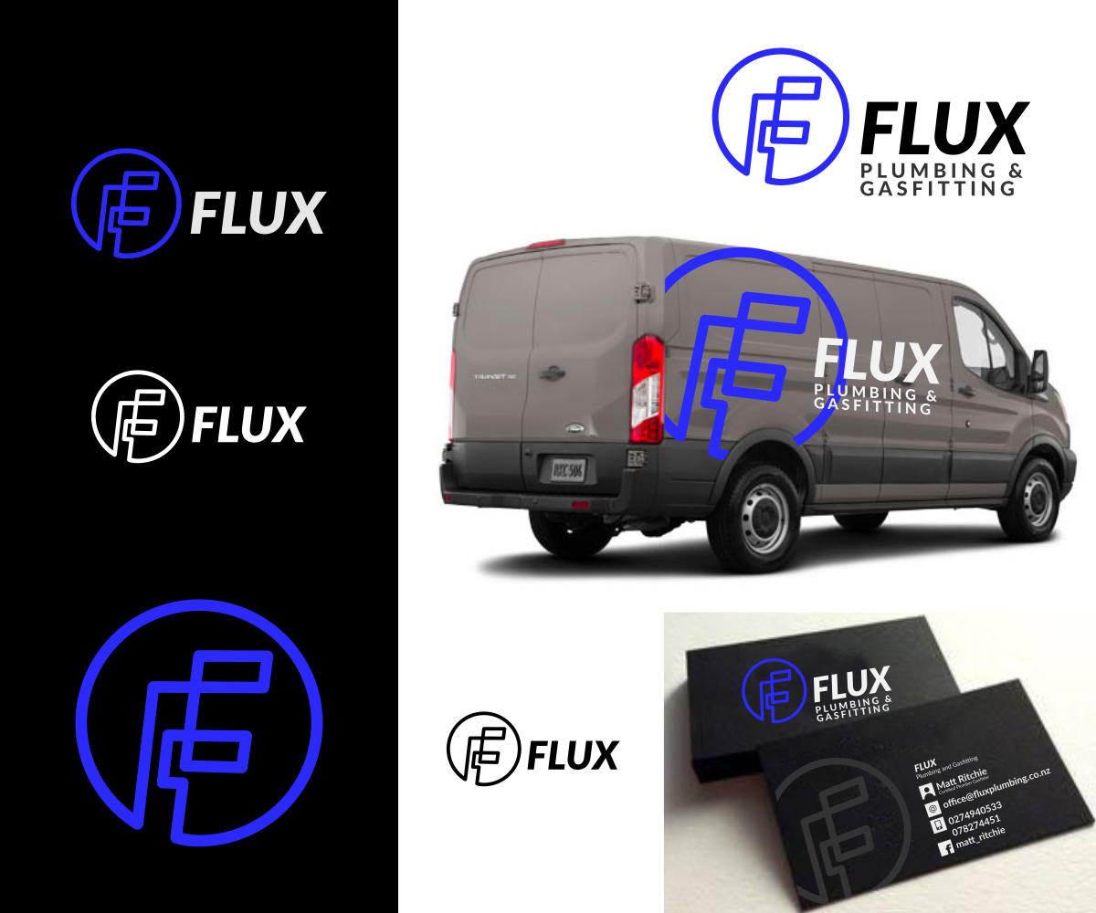 Logo Design by IGP Agus Primakusuma for Flux Plumbing Ltd | Design #22790748