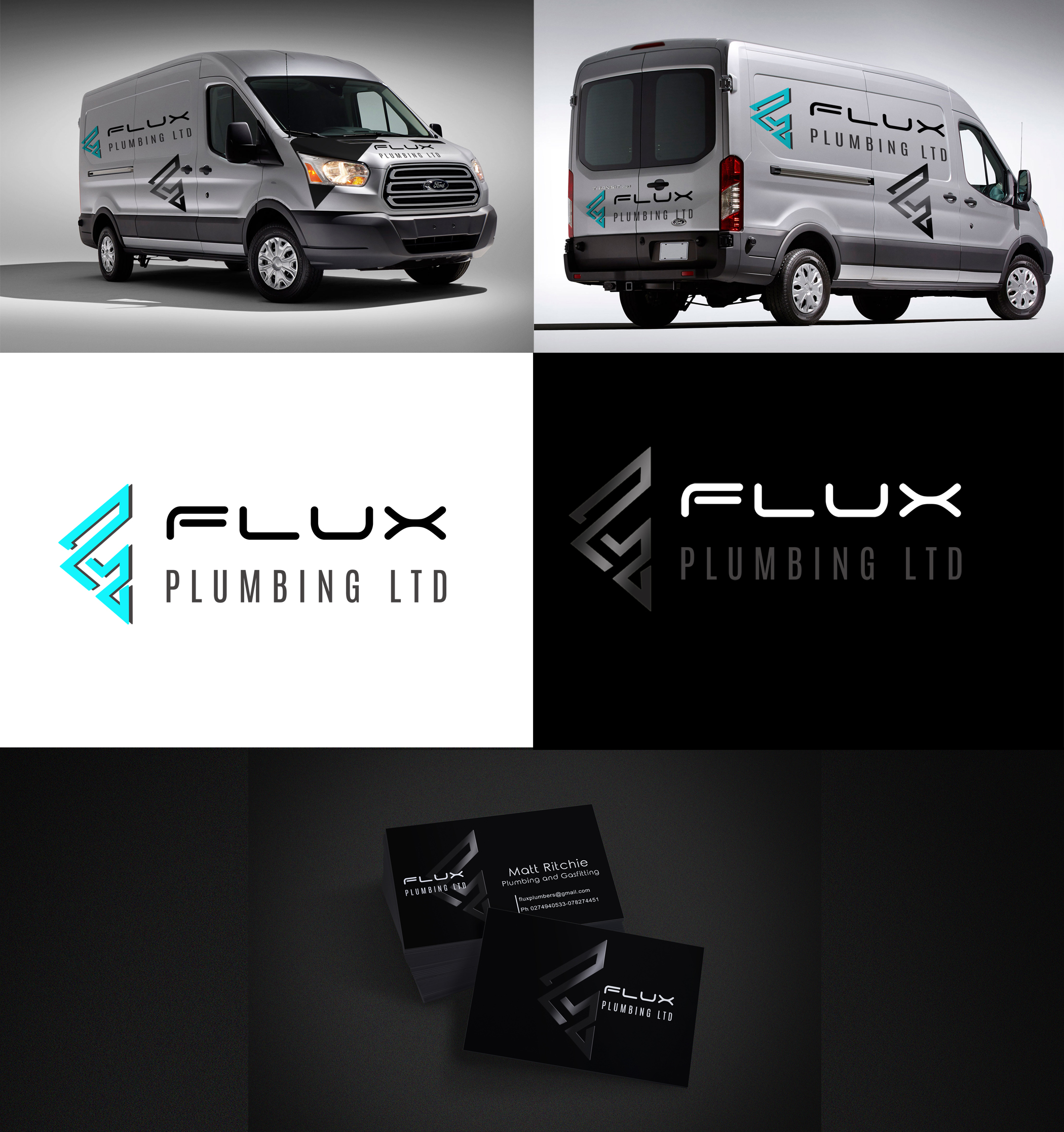 Logo Design by Ana Gocheva for Flux Plumbing Ltd | Design #22743448