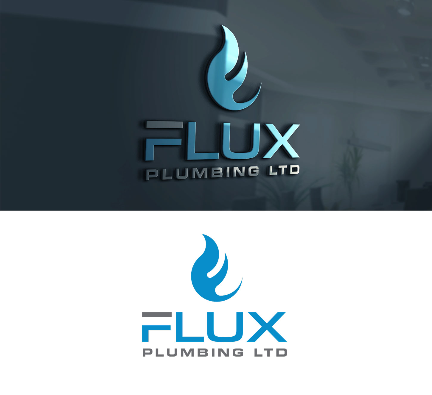 Logo Design by Mono.co for Flux Plumbing Ltd | Design #22745240