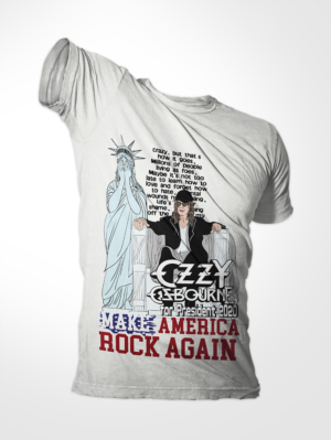 Ozzy Ozbourne for President - 2020.  MARA - Make America Rock Again | Diseño de Camiseta por dundun