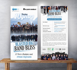 flyer for a contemporary music concert: BLASTED BIG BAND BLISS | Diseño de Flyer por SAI DESIGNS