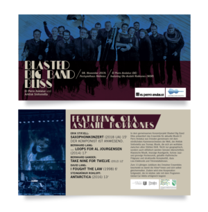 flyer for a contemporary music concert: BLASTED BIG BAND BLISS | Diseño de Flyer por atularts