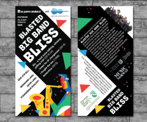 flyer for a contemporary music concert: BLASTED BIG BAND BLISS | Diseño de Flyer por elenaivanova