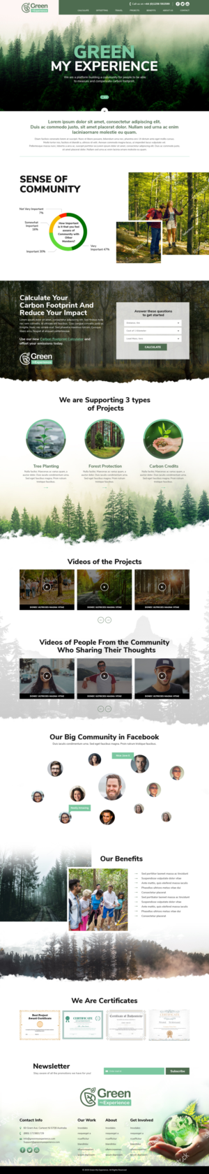Green my Experience the biggest community for CarbonOffset in the travel industry | Diseño Web por sai.designer87