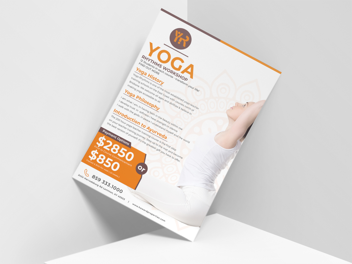Flyer Design by Gexton for Yoga Rhythms | Design #22769838