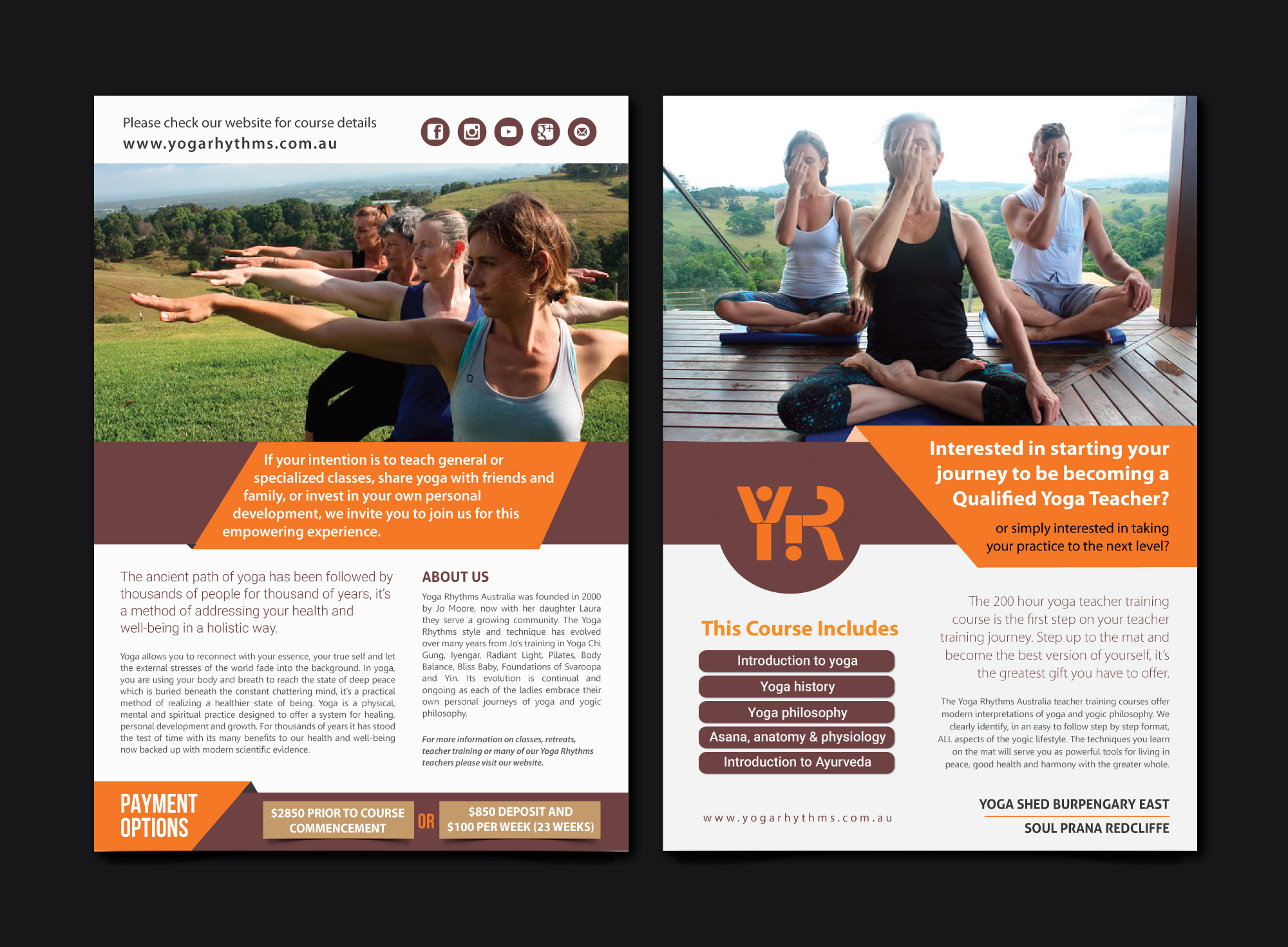 Flyer Design by meet007 for Yoga Rhythms | Design #22763192
