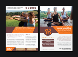 Flyer Design by meet007 for Yoga Rhythms | Design: #22763192