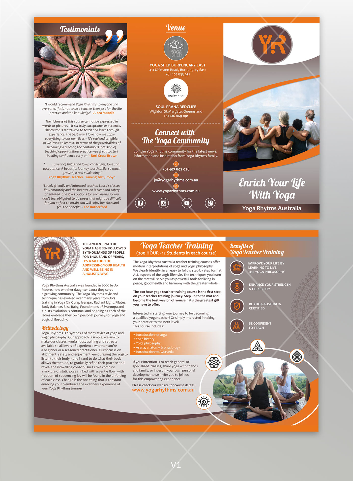 Flyer Design by DA. for Yoga Rhythms | Design #22760301