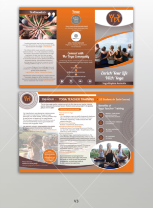 Yoga Teacher Training school advertising next years training | Flyer Design by DA.