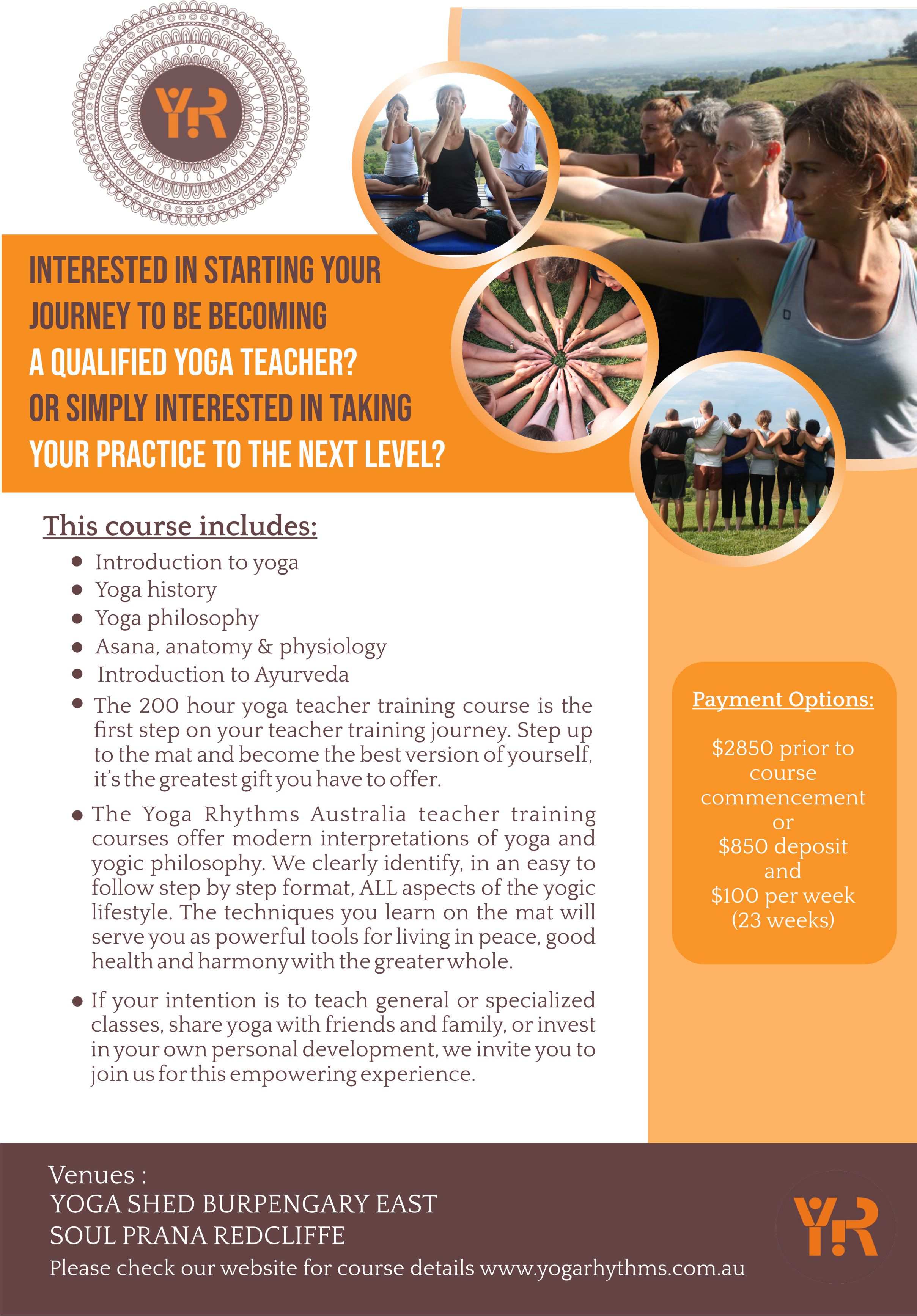 Flyer Design by nucleolus for Yoga Rhythms | Design #22765910