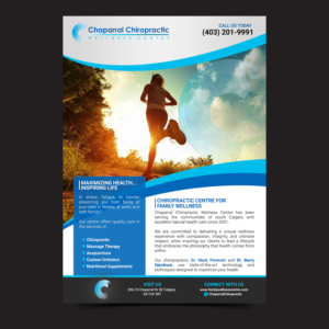 Flyer-Design von Designers Hub für Chaparral Chiropractic Wellness Centre | Design: #22882674