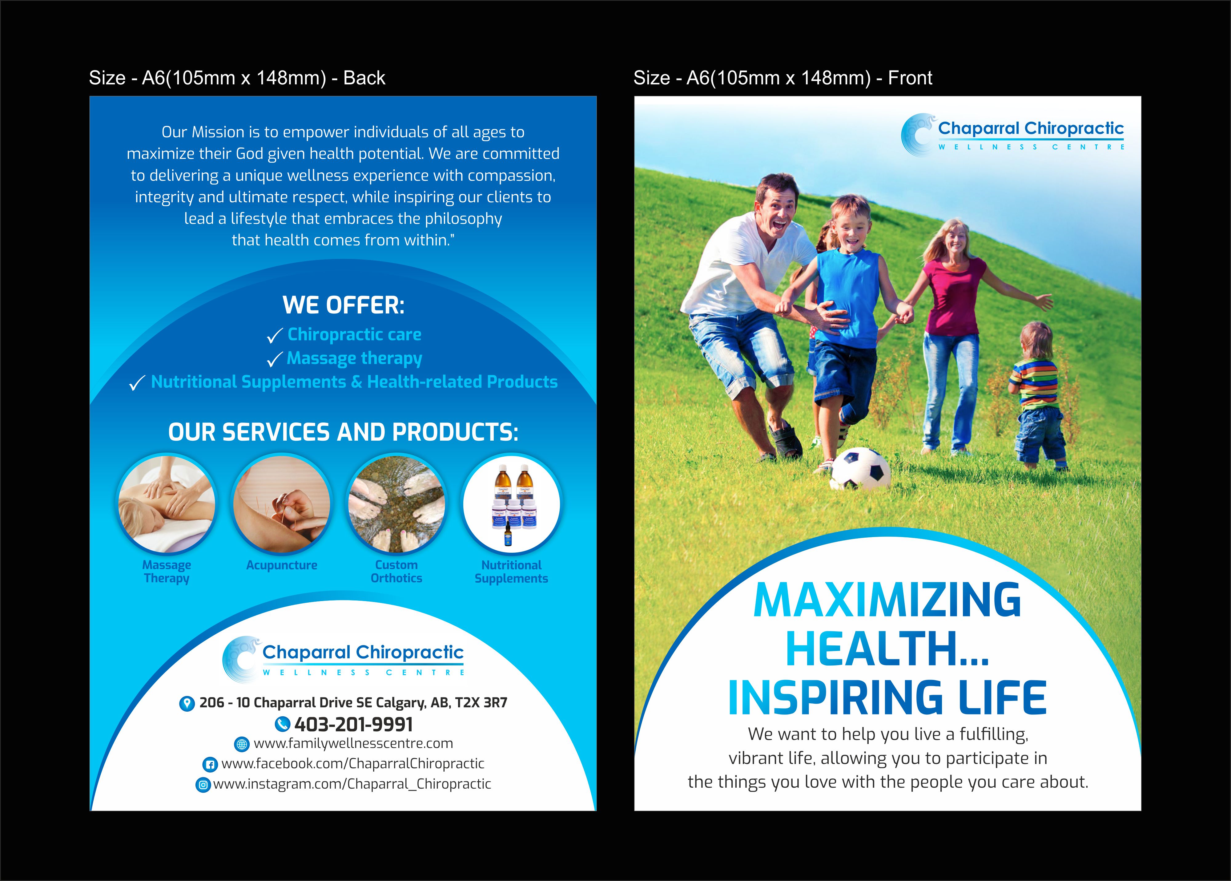 Flyer Design by Fine Graphics House for Chaparral Chiropractic Wellness Centre | Design #22795750