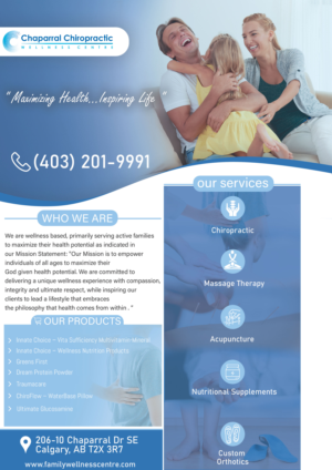 Diseño de Flyer por hassan karrach para Chaparral Chiropractic Wellness Centre | Diseño: #22779167