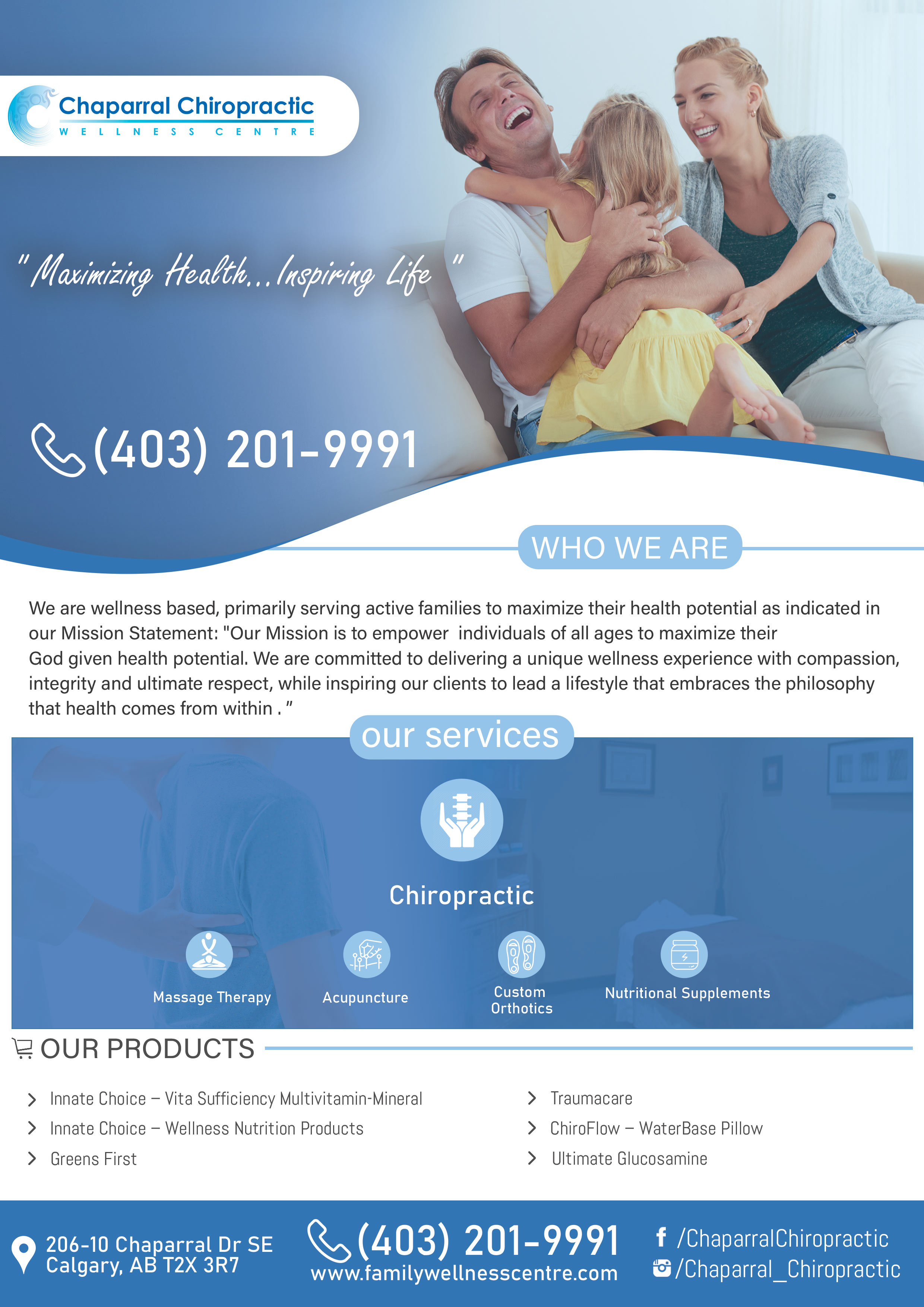 Design de Flyer par hassan karrach pour Chaparral Chiropractic Wellness Centre | Design #22780297