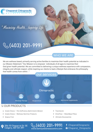 As a dynamic multi-disciplinary care centre, Chaparral Chiropractic Wellness Centre has been serv... | Diseño de Flyer por hassan karrach
