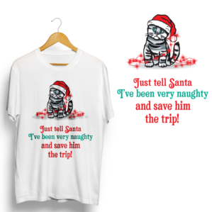  Have a Grumpy Cat Christmas  | Design de T-shirt par Samantha Ward Design