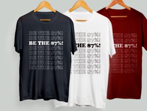 Be the 87% tee design | T-Shirt-Design von Val brito