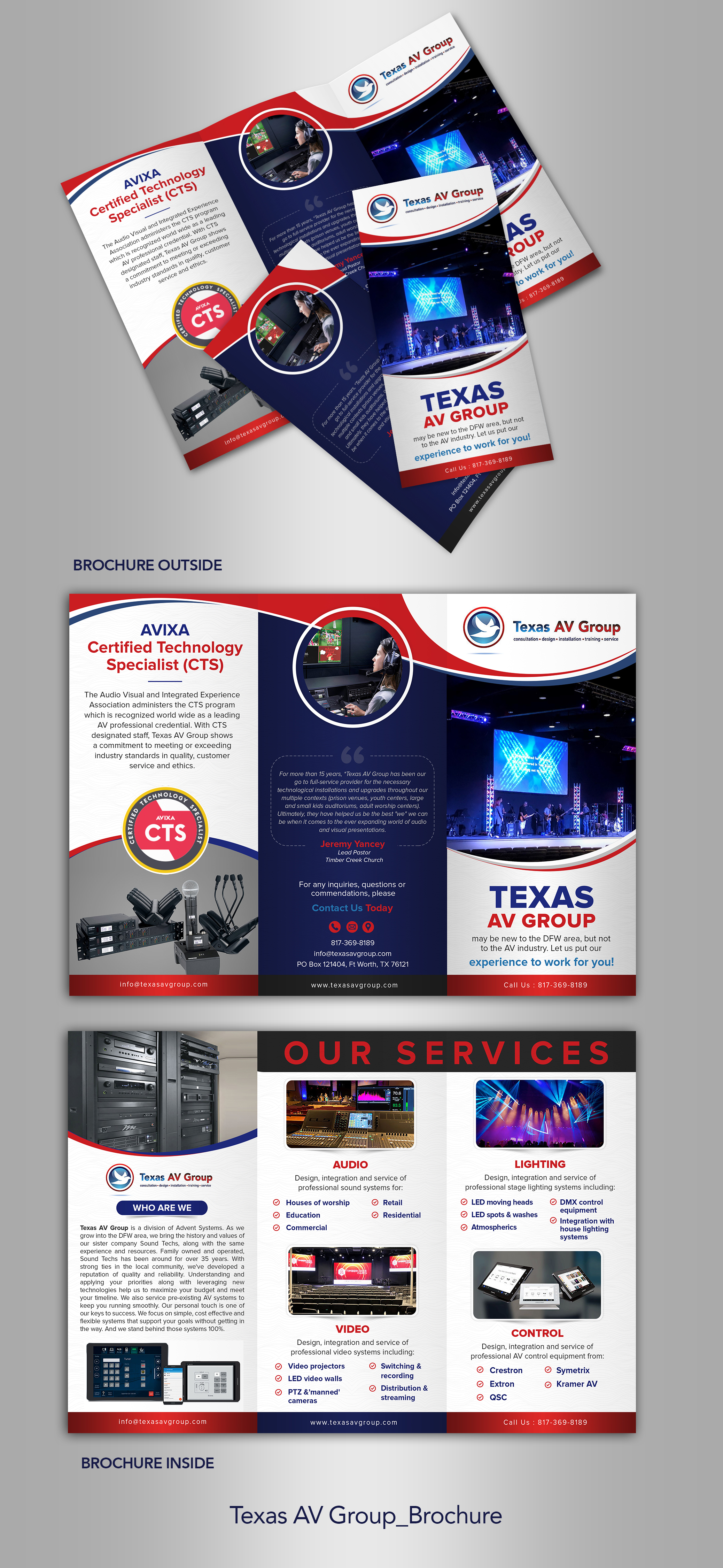 Brochure Design by ARTOGRAPHY for Texas AV Group | Design #22810768