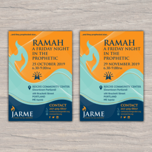 Ramah: A Friday night in the Prophetic Flyer | Diseño de Flyer por Katyas Art and Design