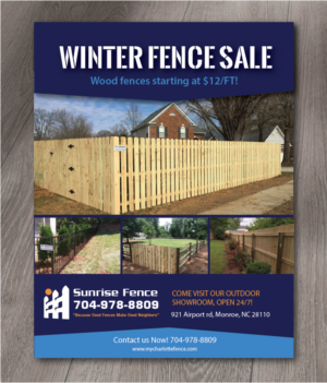 Fence Flyer to Attract More Sales During Winter | Diseño de Flyer por alex989