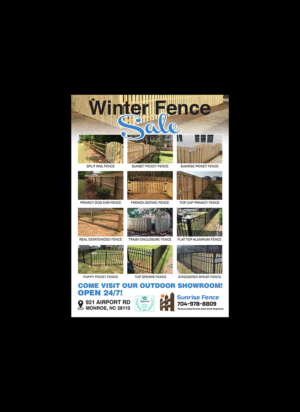 Fence Flyer to Attract More Sales During Winter | Flyer Design by Phouii