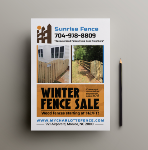 Fence Flyer to Attract More Sales During Winter | Diseño de Flyer por JK18