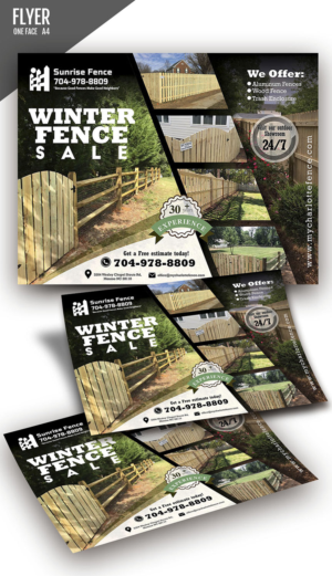 Fence Flyer to Attract More Sales During Winter | Flyer Design by angelcolmenares3