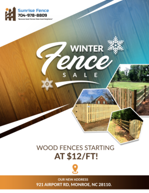 Fence Flyer to Attract More Sales During Winter | Flyer Design by Alpha & Omega