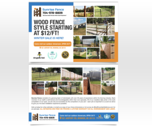 Fence Flyer to Attract More Sales During Winter | Flyer Design by Luniere Designs