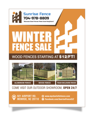 Fence Flyer to Attract More Sales During Winter | Flyer Design by atularts