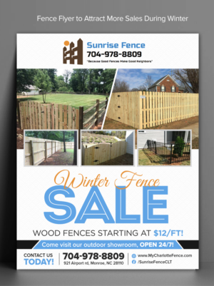 Fence Flyer to Attract More Sales During Winter | Diseño de Flyer por ARTOGRAPHY