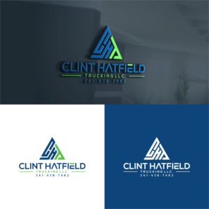Clint Hatfield Trucking LLC.     541-430-7402 | Logo Design by tejo