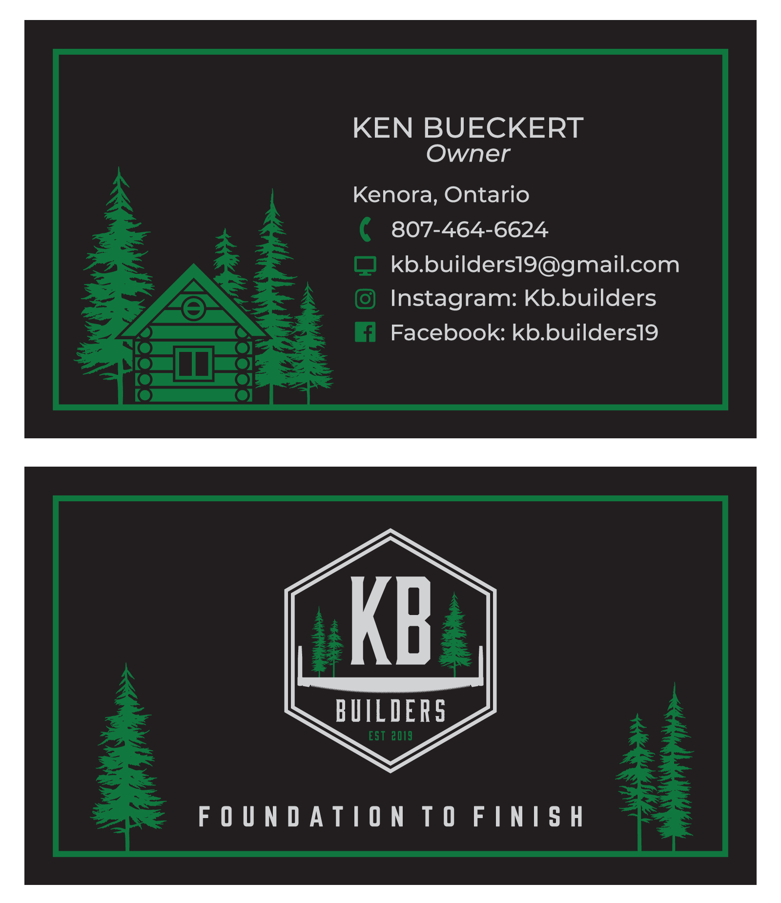 Visitenkarten-Design von H-H Arts für KB Builders | Design #22796726