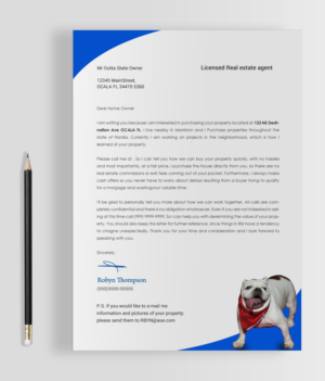 Bulldog themed background for Real Estate Purchase Letter | Schreibwaren-Design von chandrayaan.creative