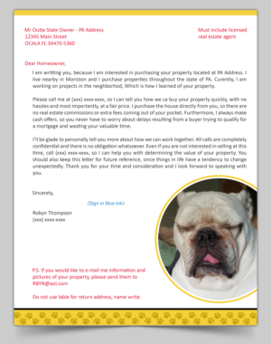 Bulldog themed background for Real Estate Purchase Letter | Schreibwaren-Design von SAI DESIGNS