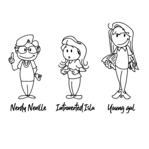 College Stereotypes - Stick People  | Character Design by Gabriel T. Marques