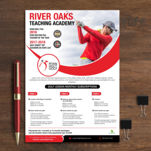 Golf Lesson Monthly Subscription Flyer | Flyer Design by aspiremedia