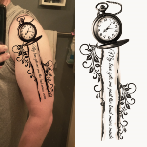 Remembering My Wife Clock/watch Tattoo | Diseño de Tatuaje por Pharsheed