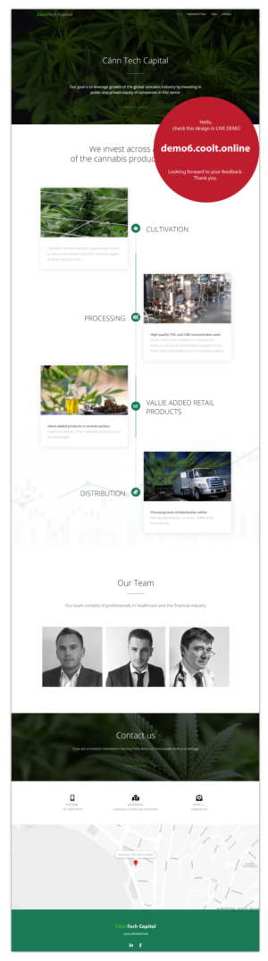 Website for Cannabis Investment Fund * | Web Design by coo.lt