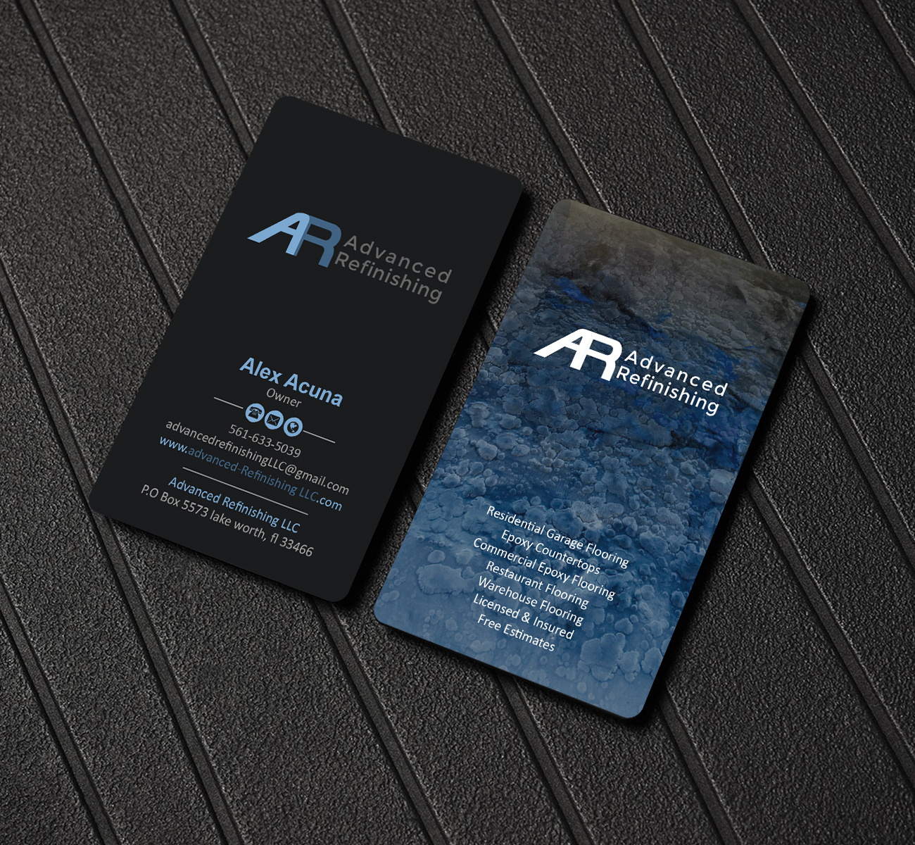 Visitenkarten-Design von Creations Box 2015 für Advanced Refinishing LLC | Design #22792747